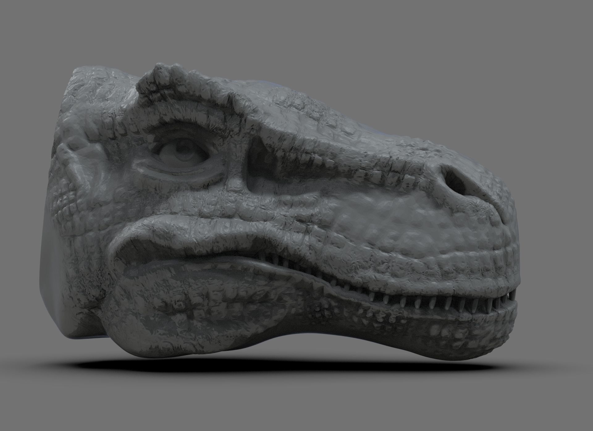 T Rex Head 3D print model_2