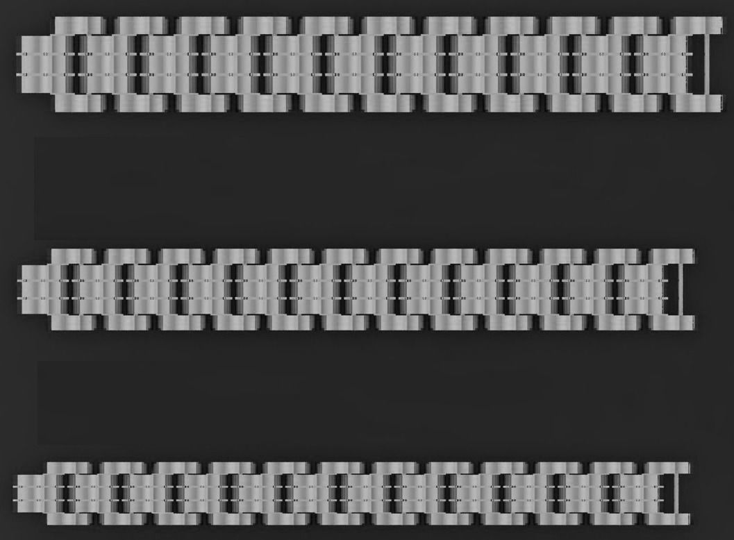 3 Size Gold Bracelet 3dm stl renders details 3D print model_2