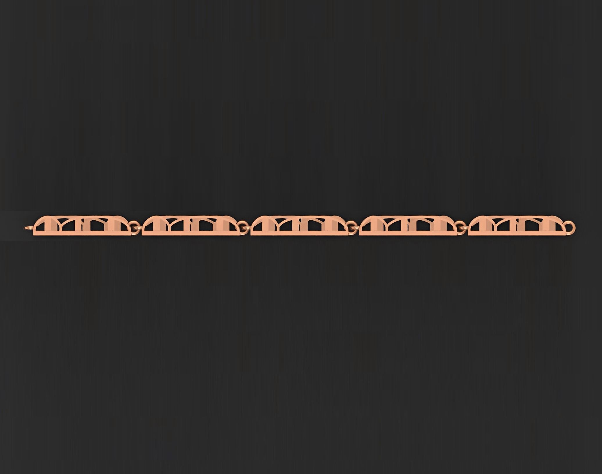 3 Size Gold Bracelet 3dm stl renders details 3D print model_7