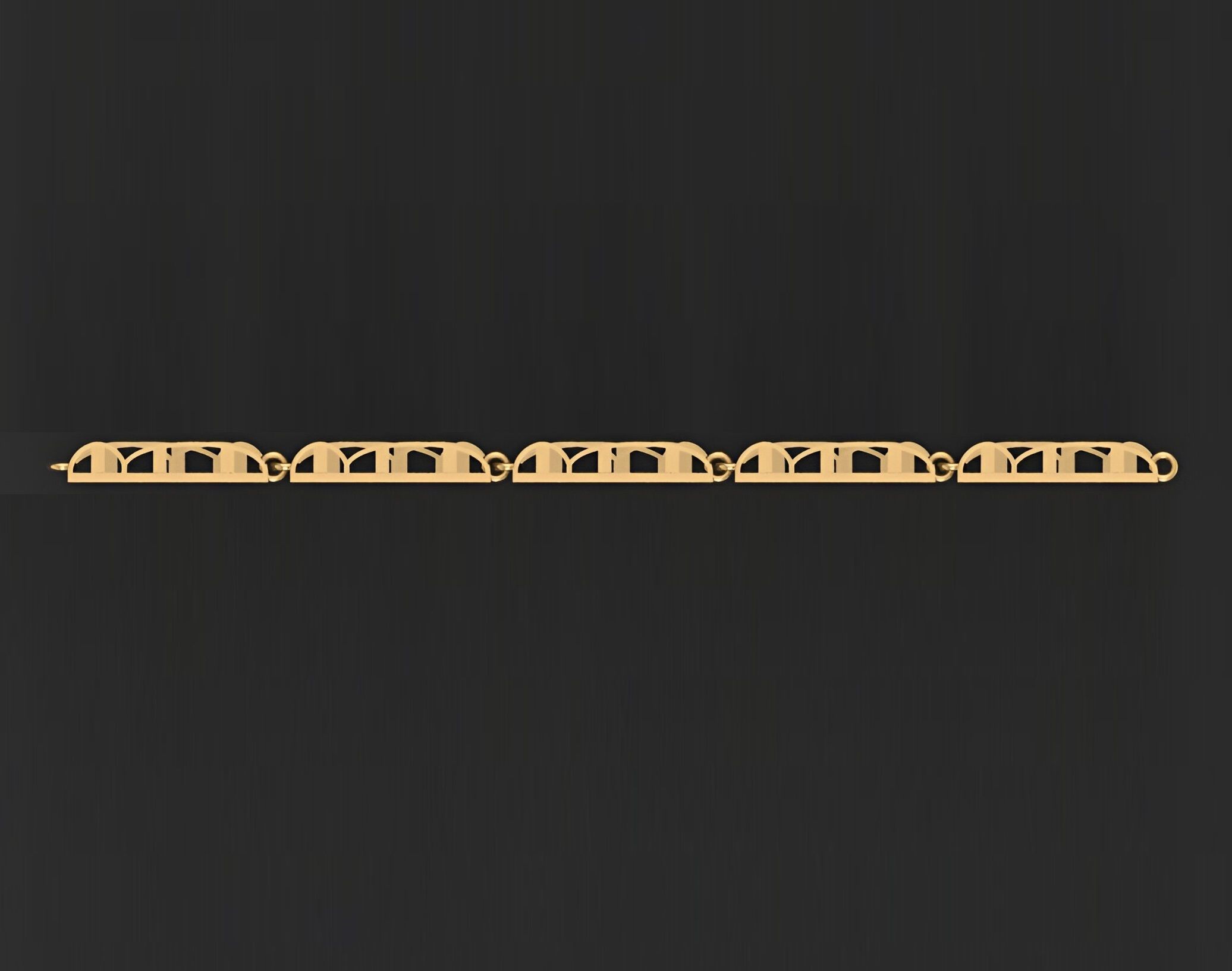 3 Size Gold Bracelet 3dm stl renders details 3D print model_5