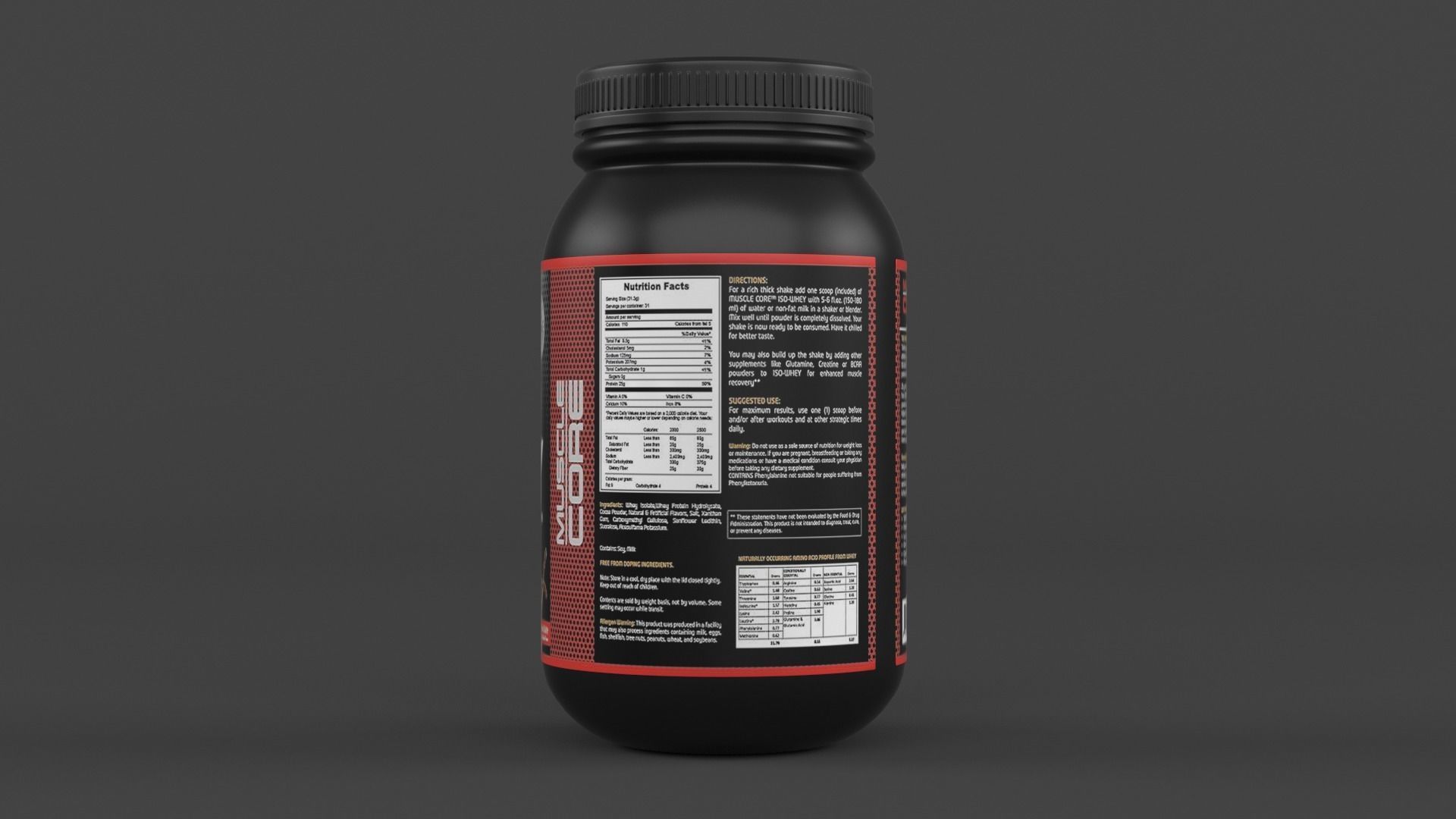 Protein Powder Collection 3D model_5