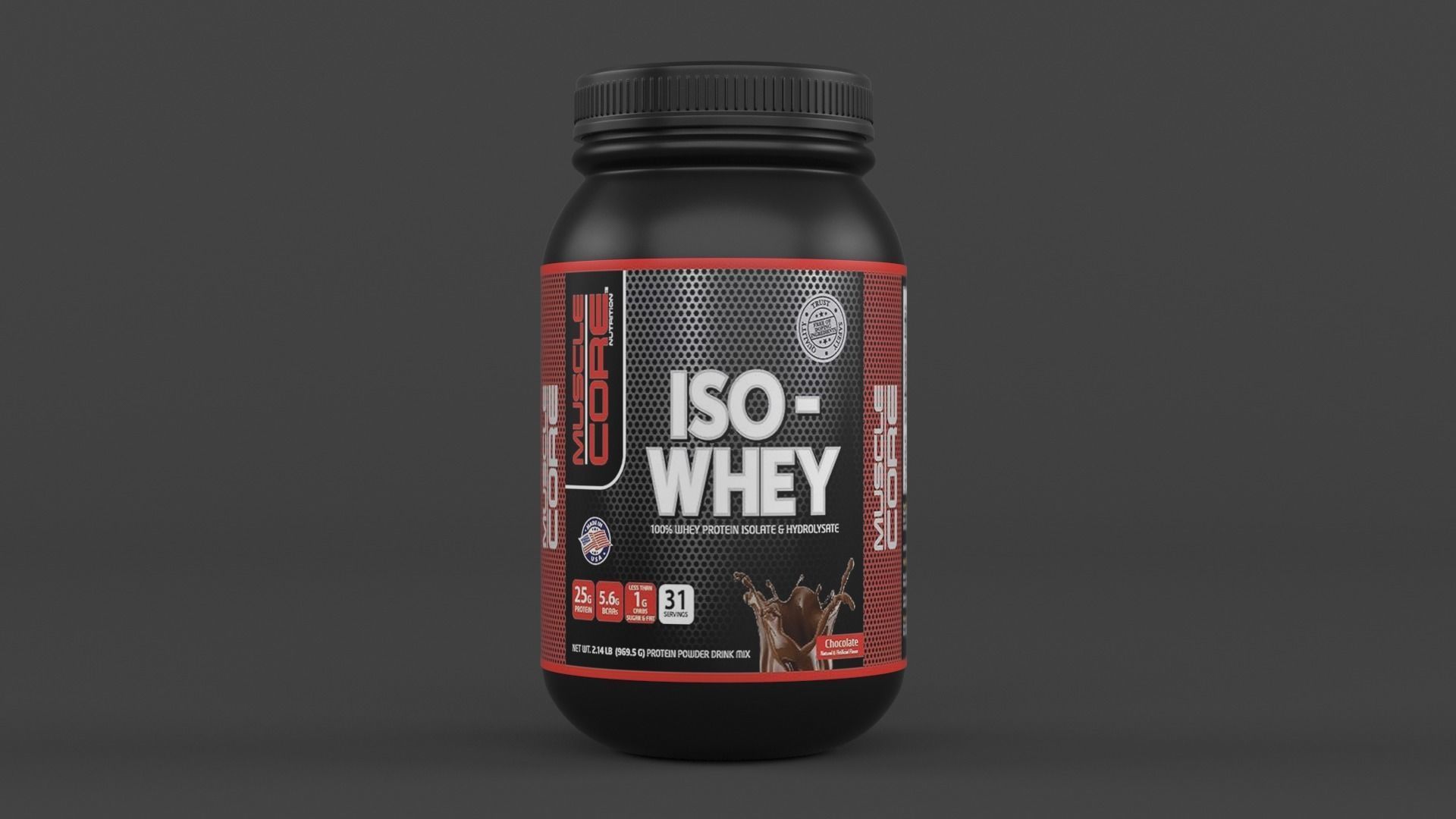 Protein Powder Collection 3D model_4