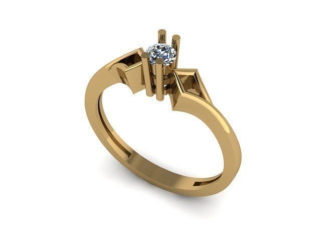 solitair ring 3D print model