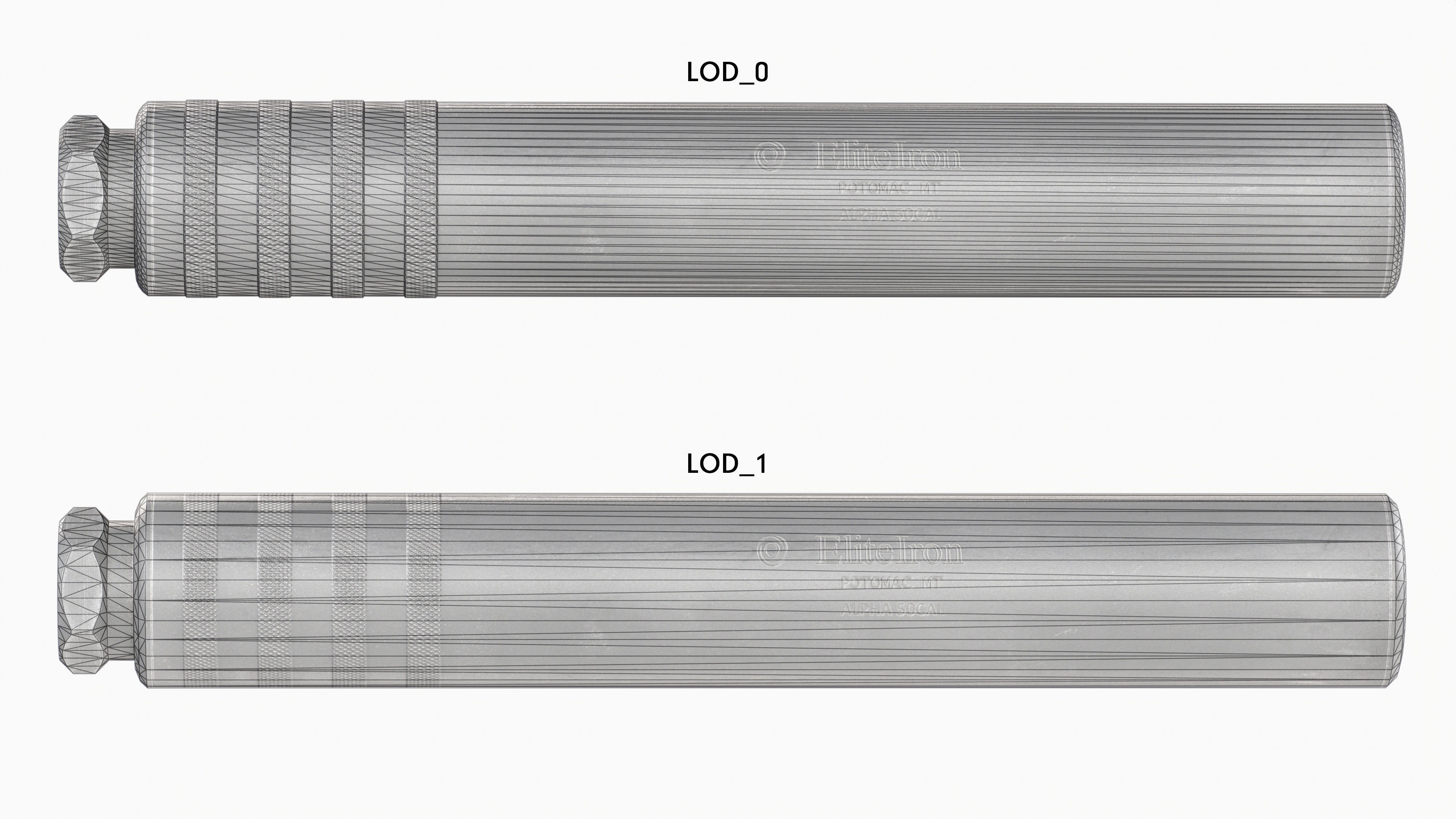 Elite Iron Alpha 50 cal Suppressor Low-poly 3D model_16