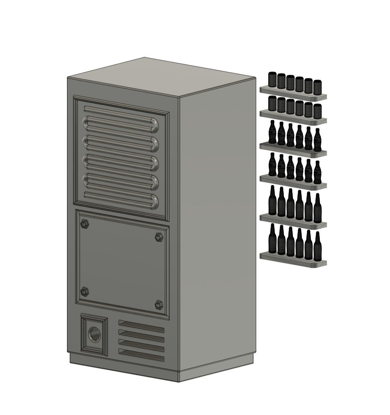 Drinks Dispencer 1-64 scale for diorama 3D print model_6