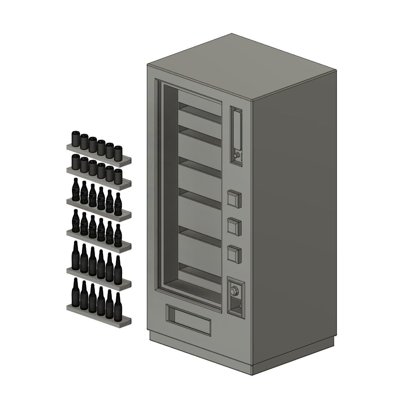 Drinks Dispencer 1-64 scale for diorama 3D print model_4