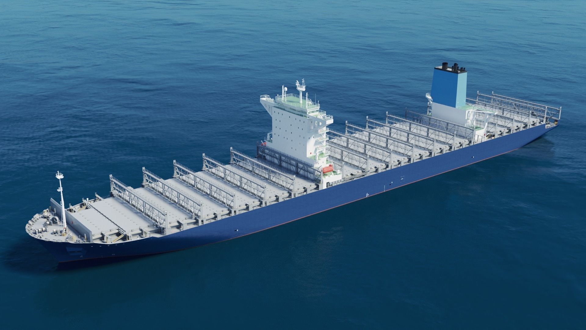Large Container Ship High-Detail 3D model_10