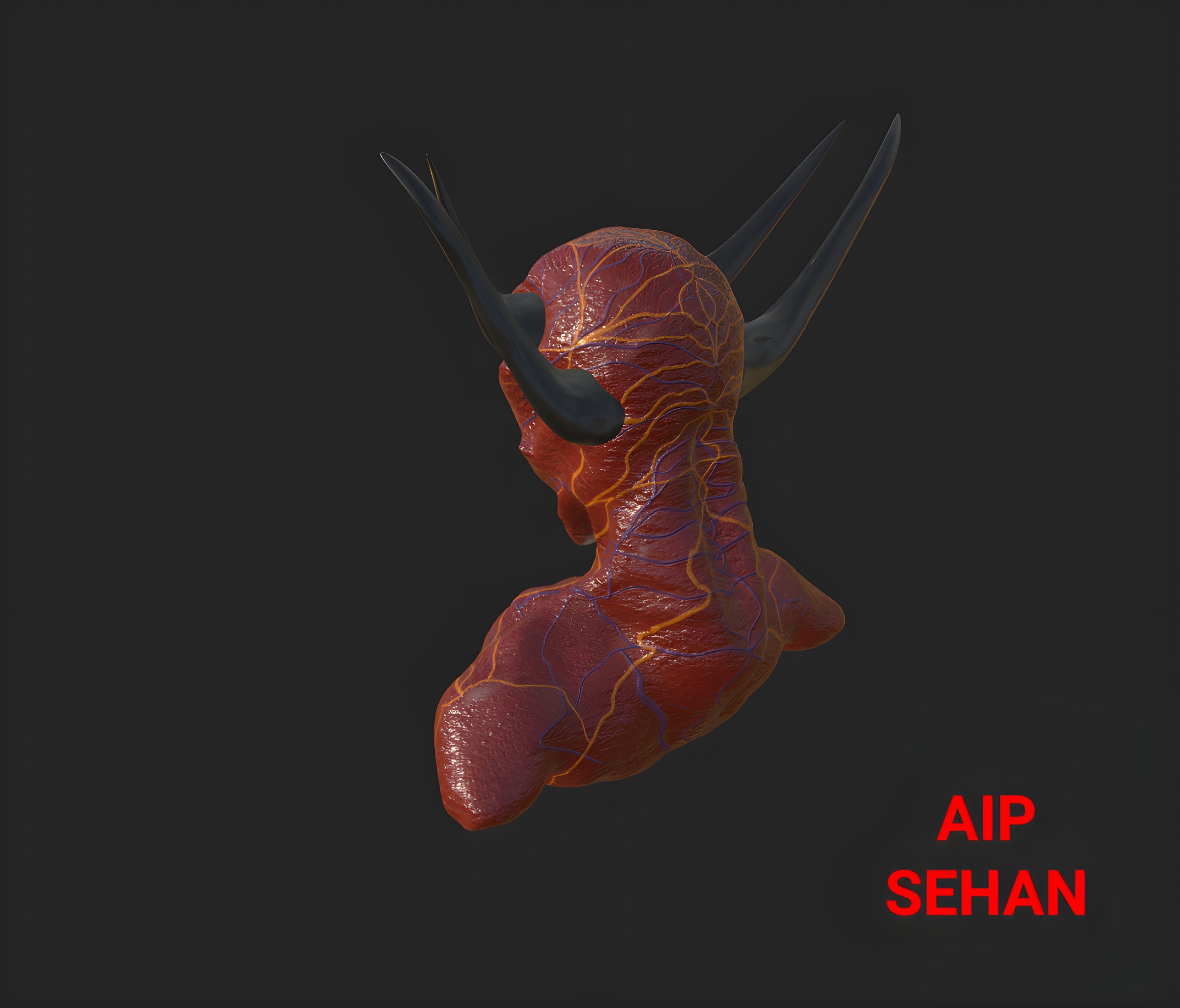 Realistic Demon a High-Quality Rigged 3D Model with PBR Textures 3D model_1