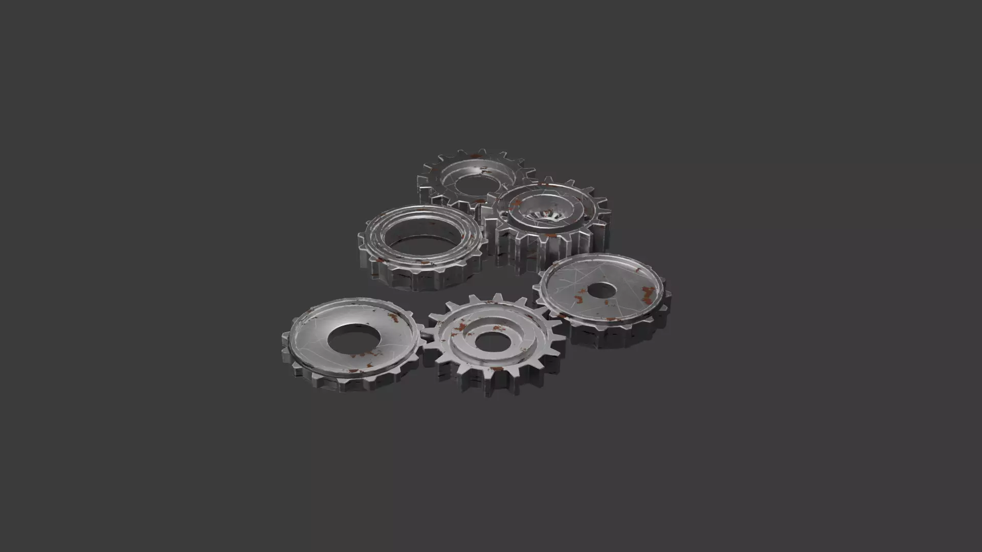 Gears  Free low-poly 3D model_0