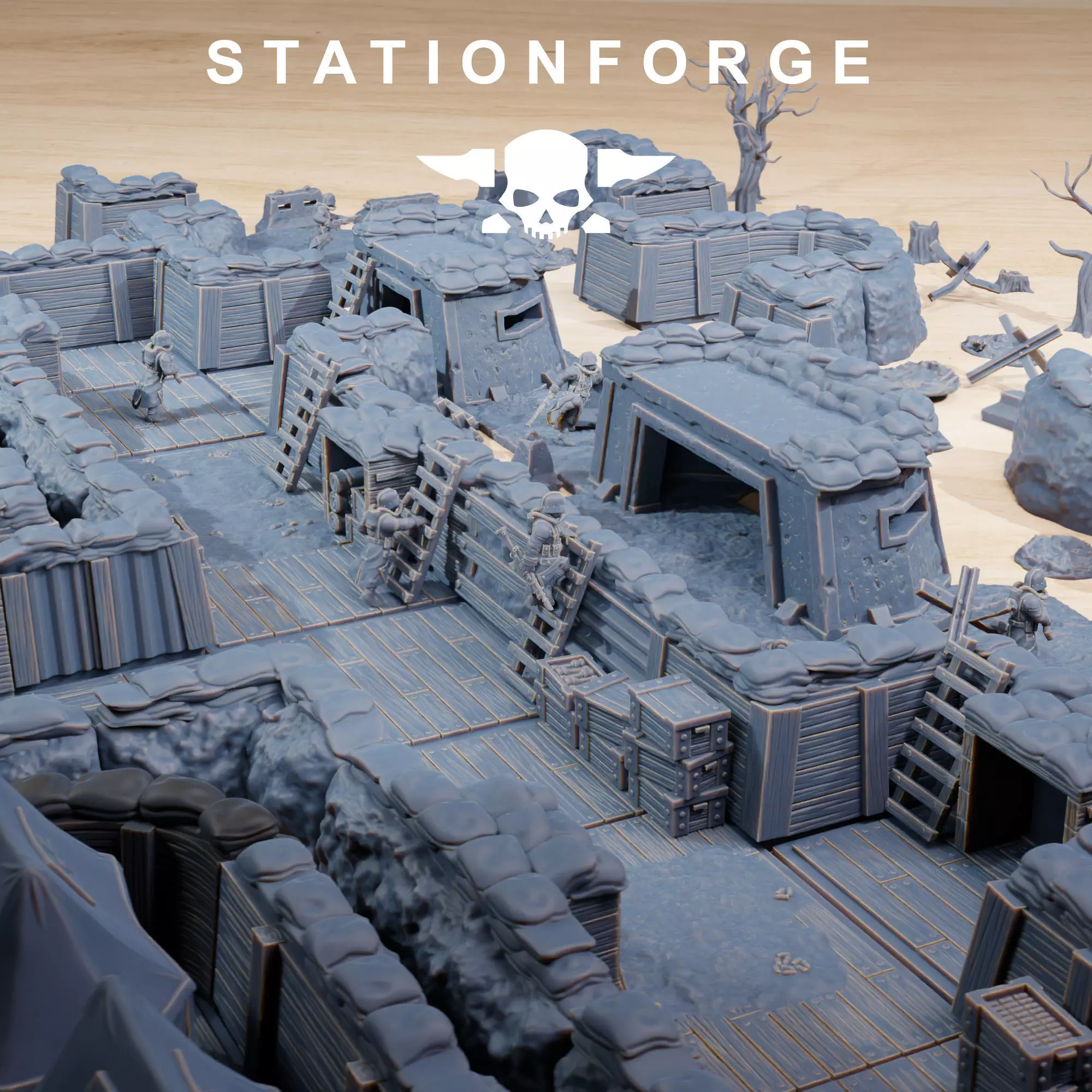 GrimGuard Trench Terrain 3D print model