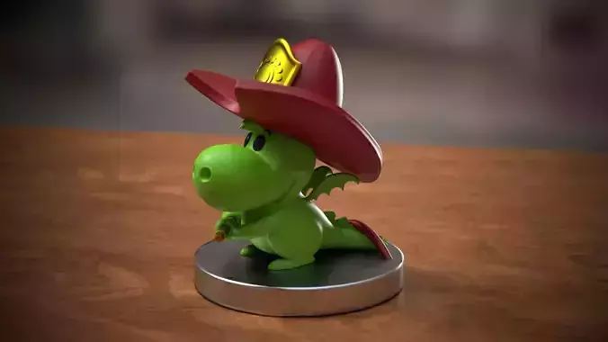 Grisu the little dragon 3D print model