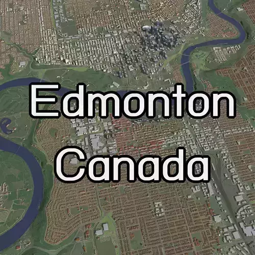 Edmonton Canada - city and urban 3D model