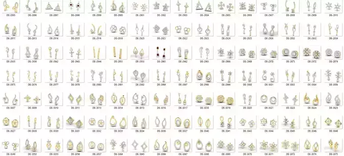 600 latest earing 3dm models  in most Affordable price