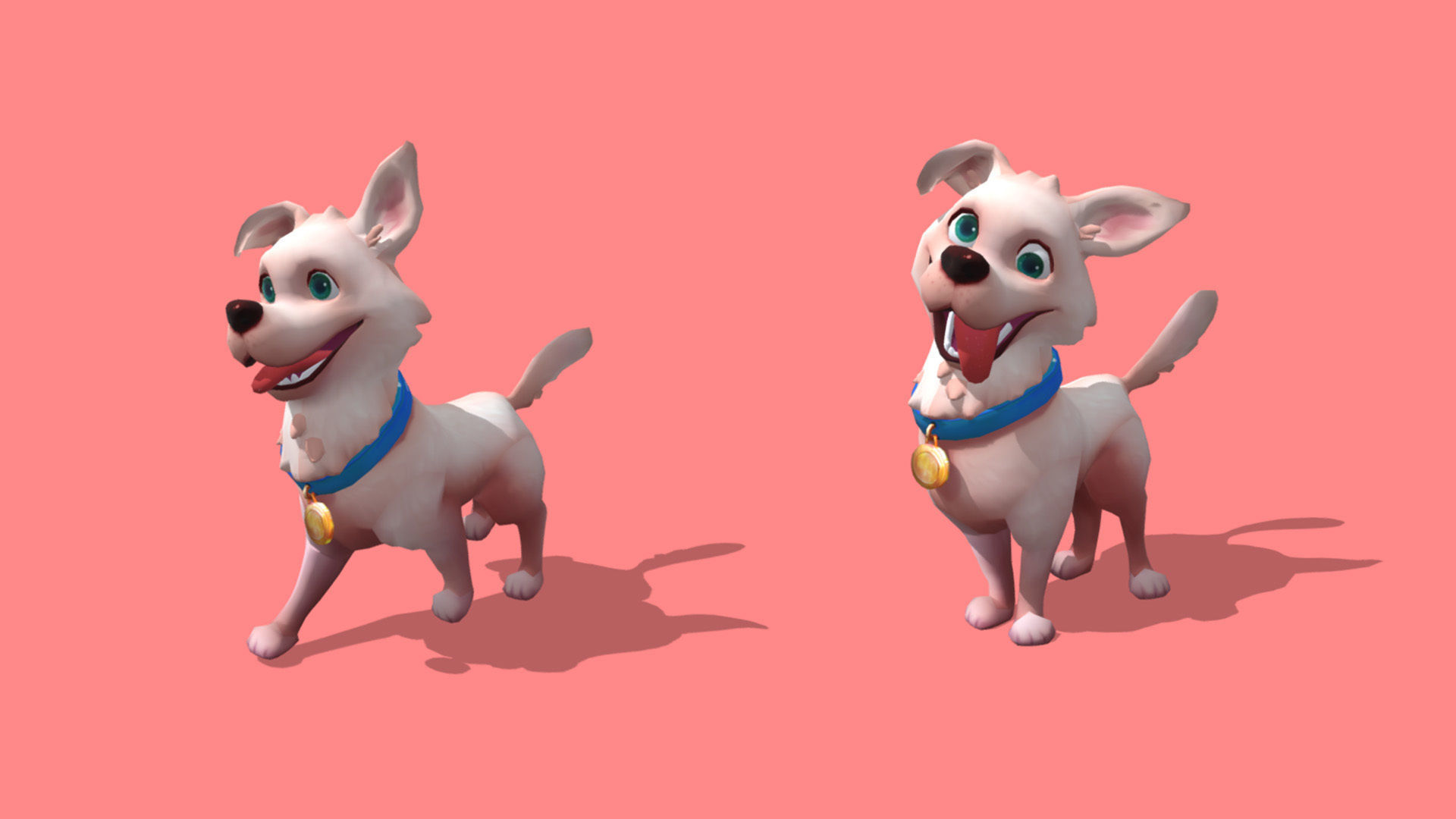 CuteDog Low-poly 3D model_4