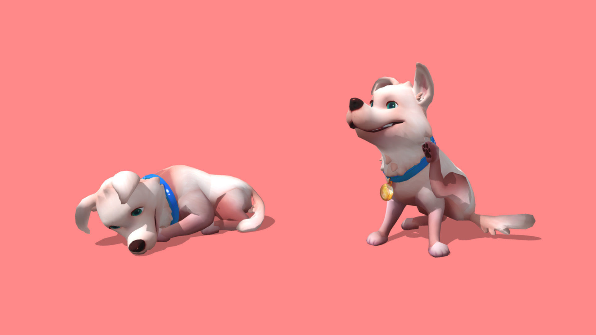 CuteDog Low-poly 3D model_5