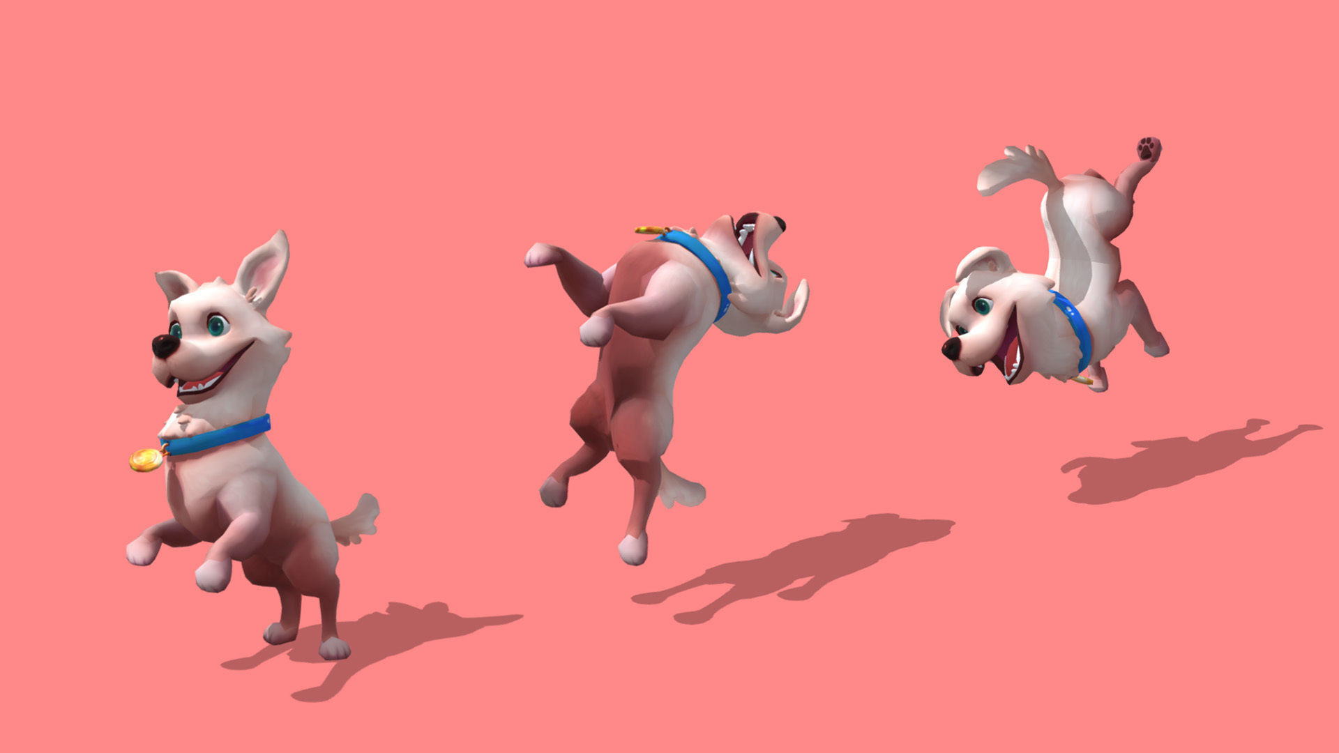 CuteDog Low-poly 3D model_2
