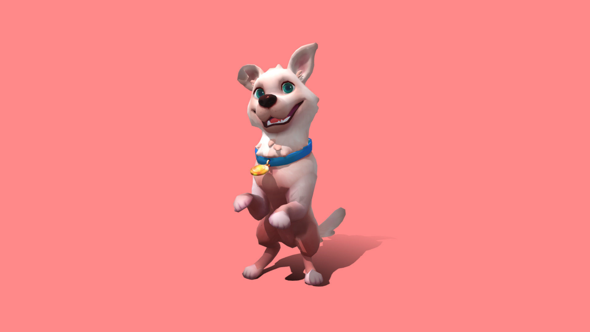 CuteDog Low-poly 3D model_3