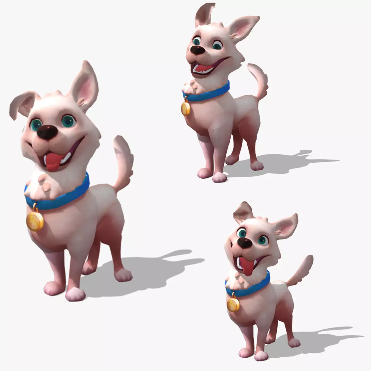 CuteDog Low-poly 3D model_0