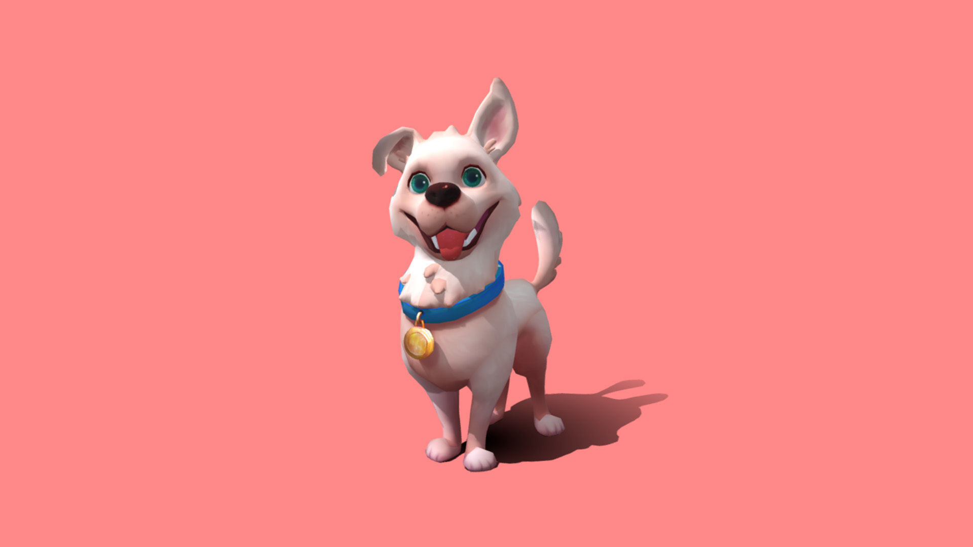 CuteDog Low-poly 3D model_1