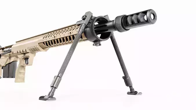Elite Iron Revolution Steel 50 Cal Bipod Low-poly 3D model