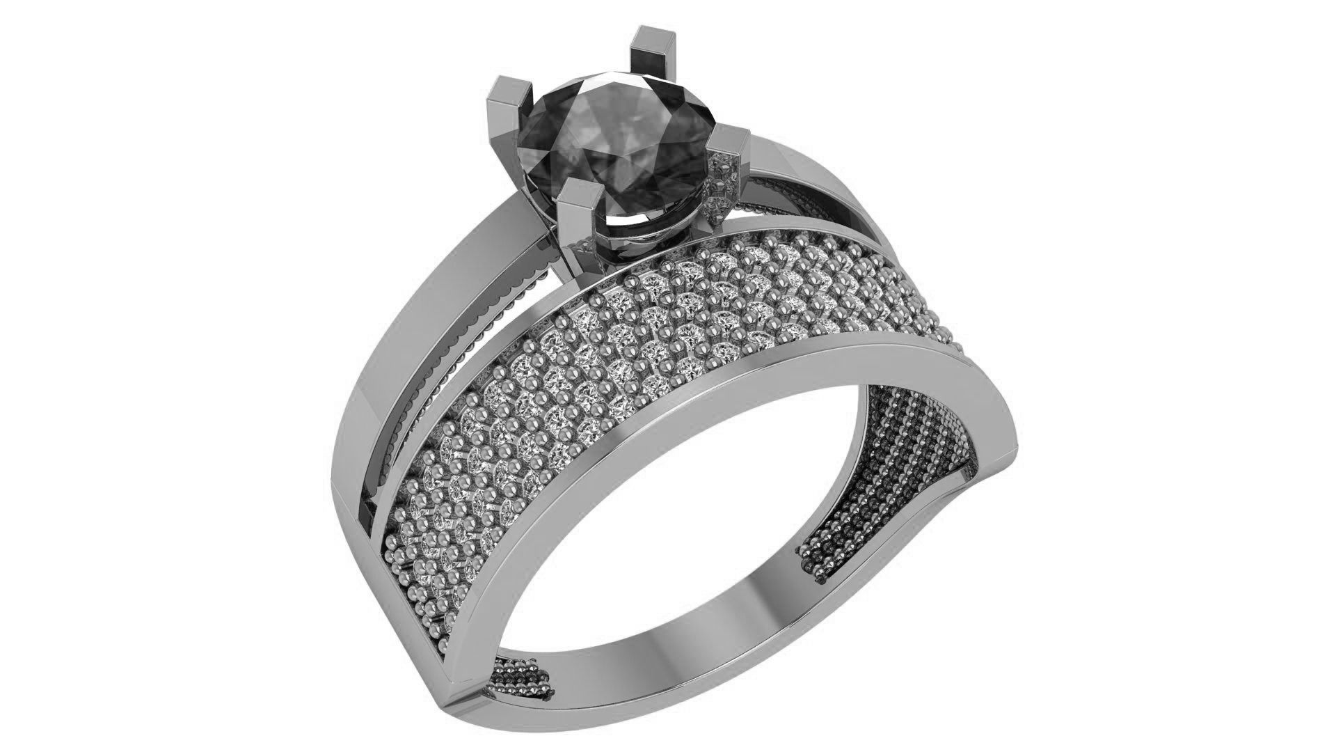 Sapphire Bridal Set 3dm stl renders details  3D print model_2