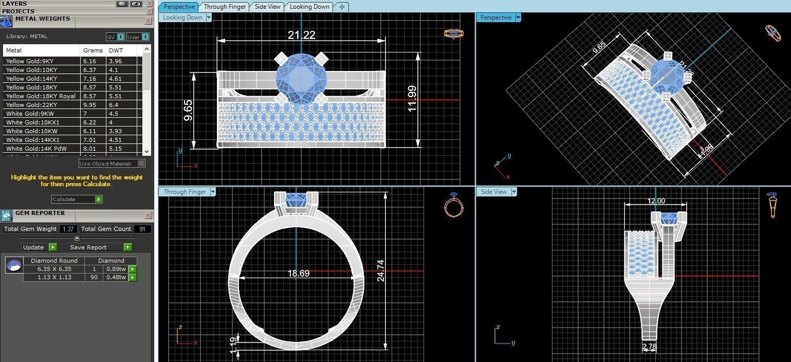 Bridal Set 3dm stl renders details  3D print model_3
