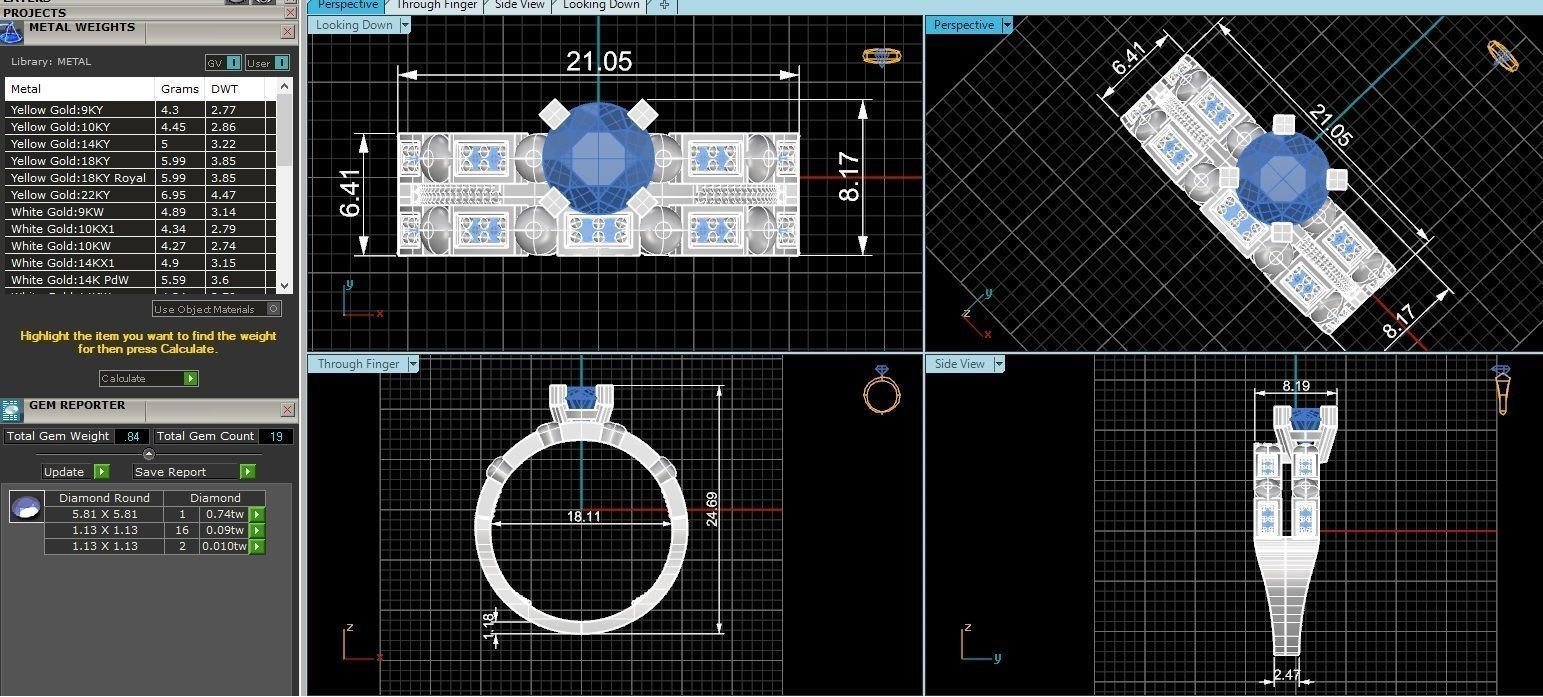 Emerald Bridal Set 3dm stl renders details 3D print model_3