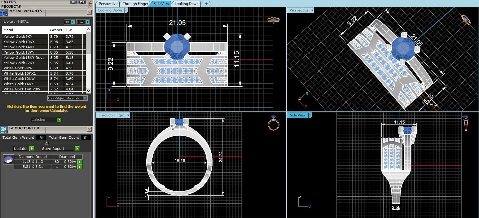 Bridal Set 3dm stl renders details  3D print model_3