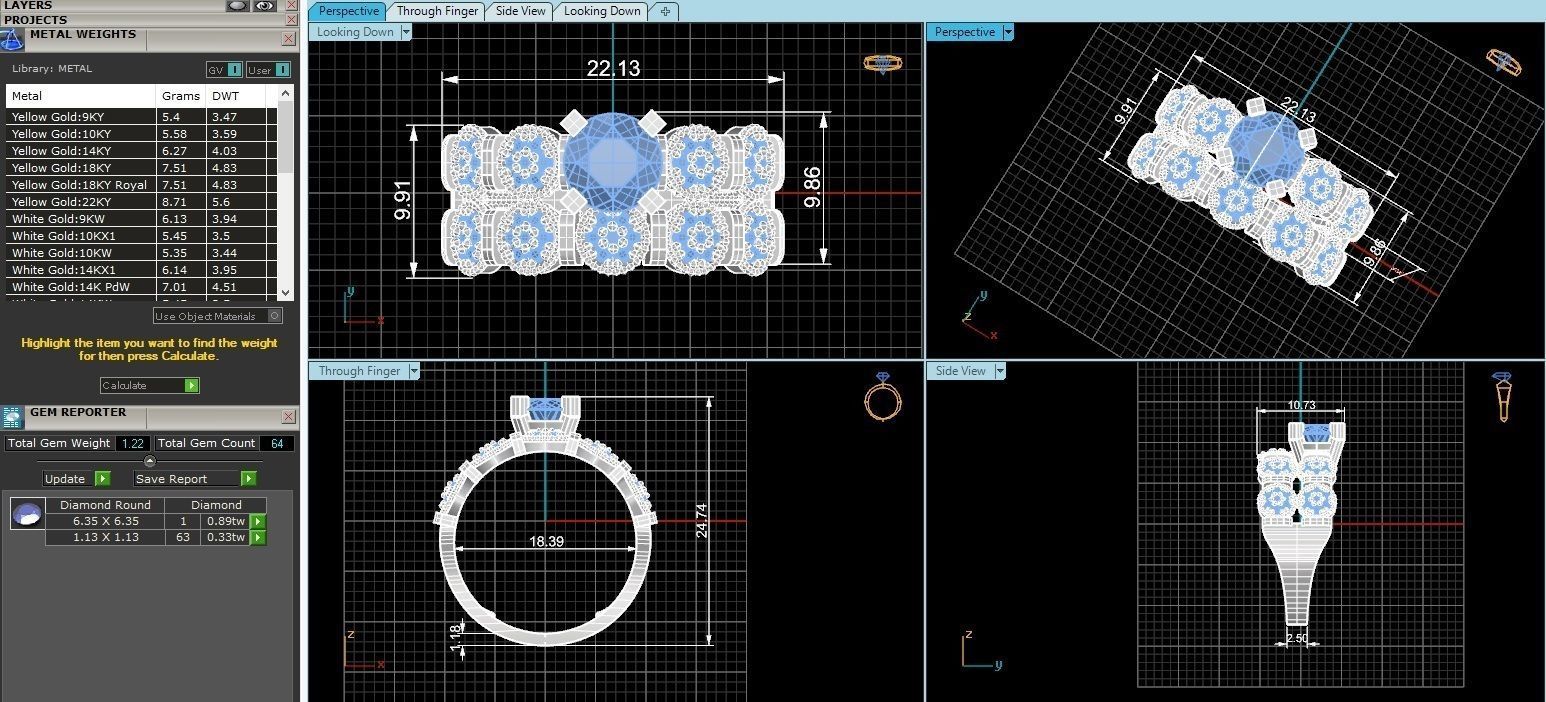 Bridal Set 3dm stl renders details  3D print model_3