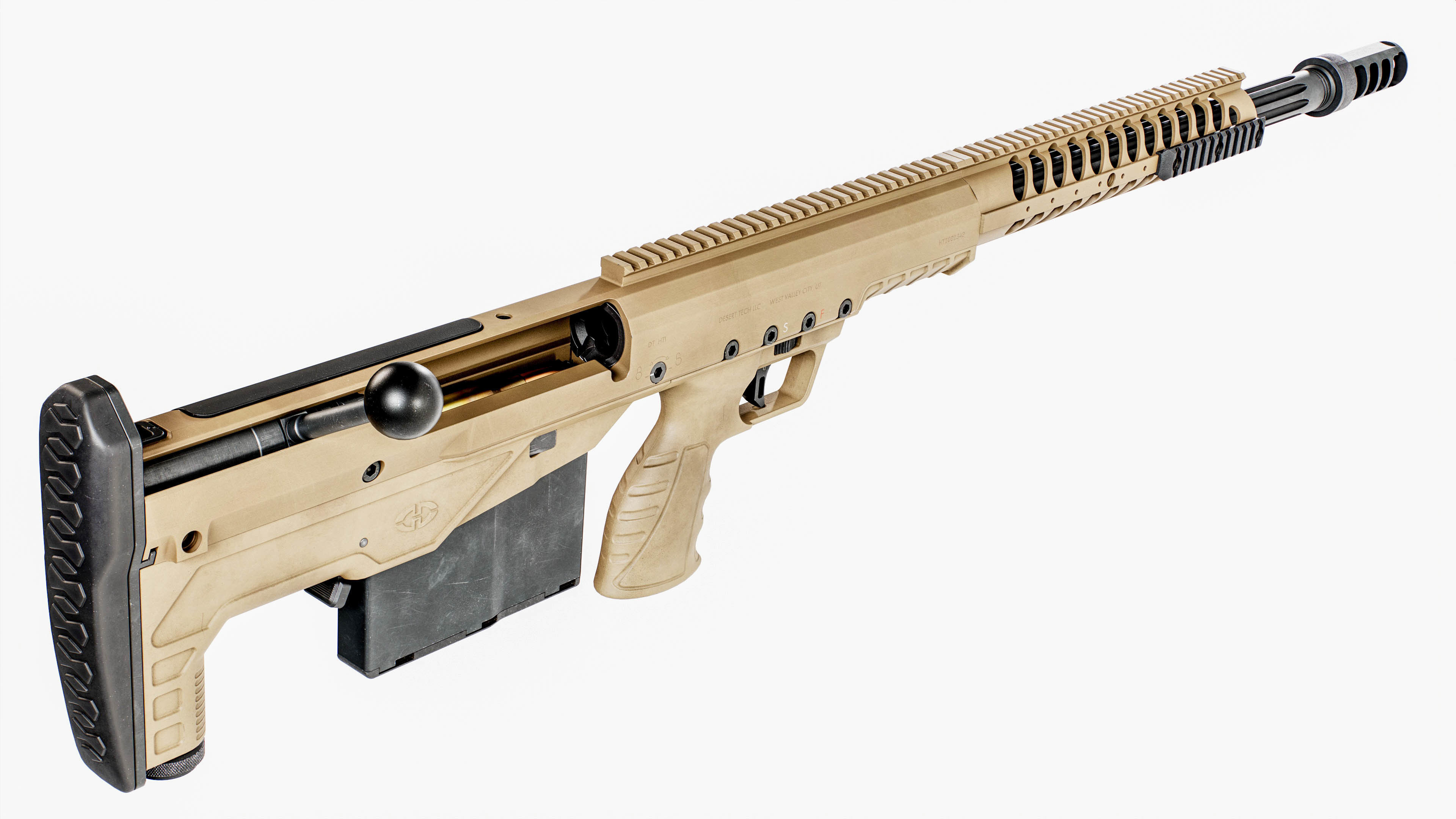 Desert Tech HTI Sniper Rifle Low-poly 3D model_24