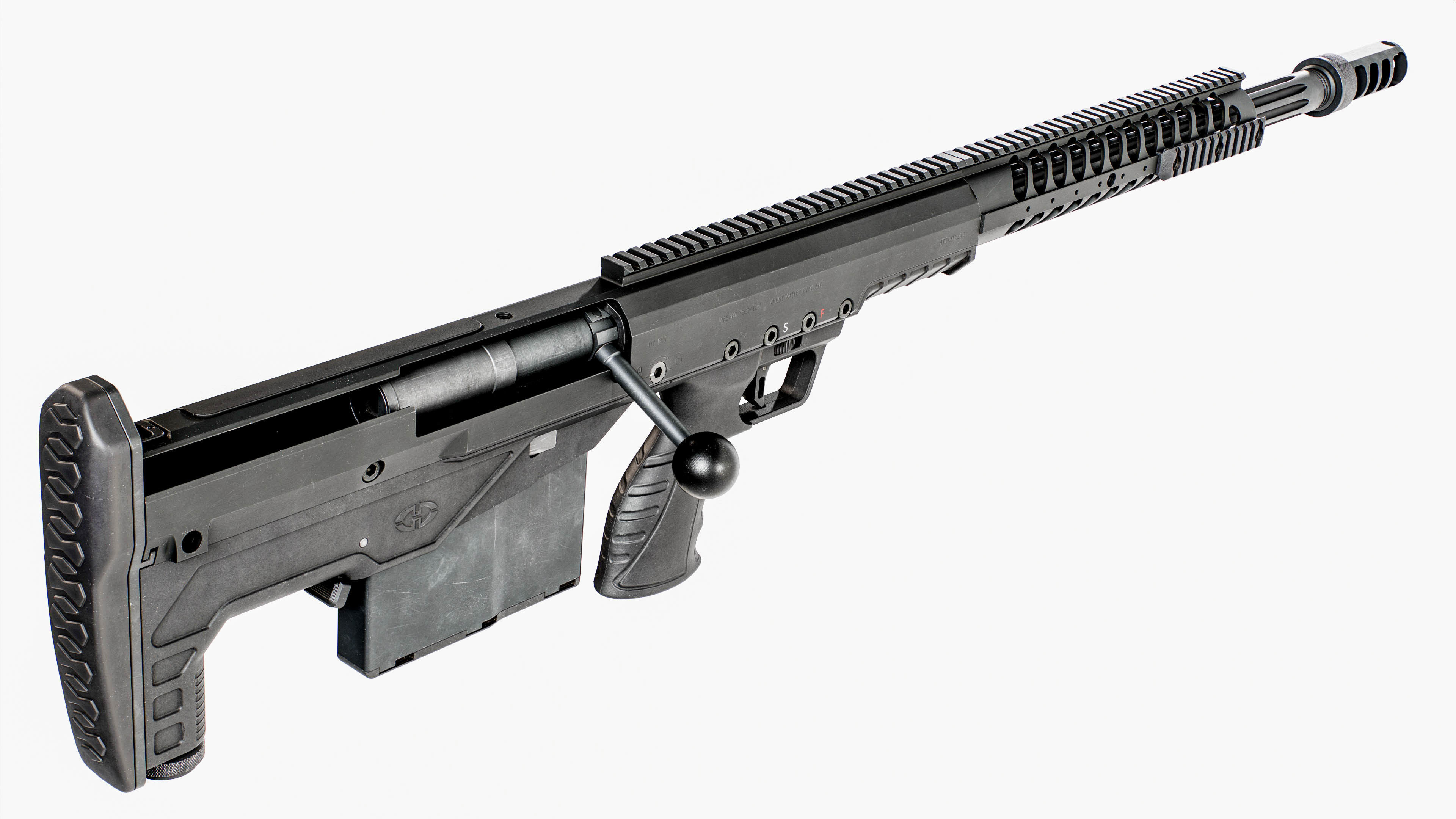 Desert Tech HTI Sniper Rifle Low-poly 3D model_21