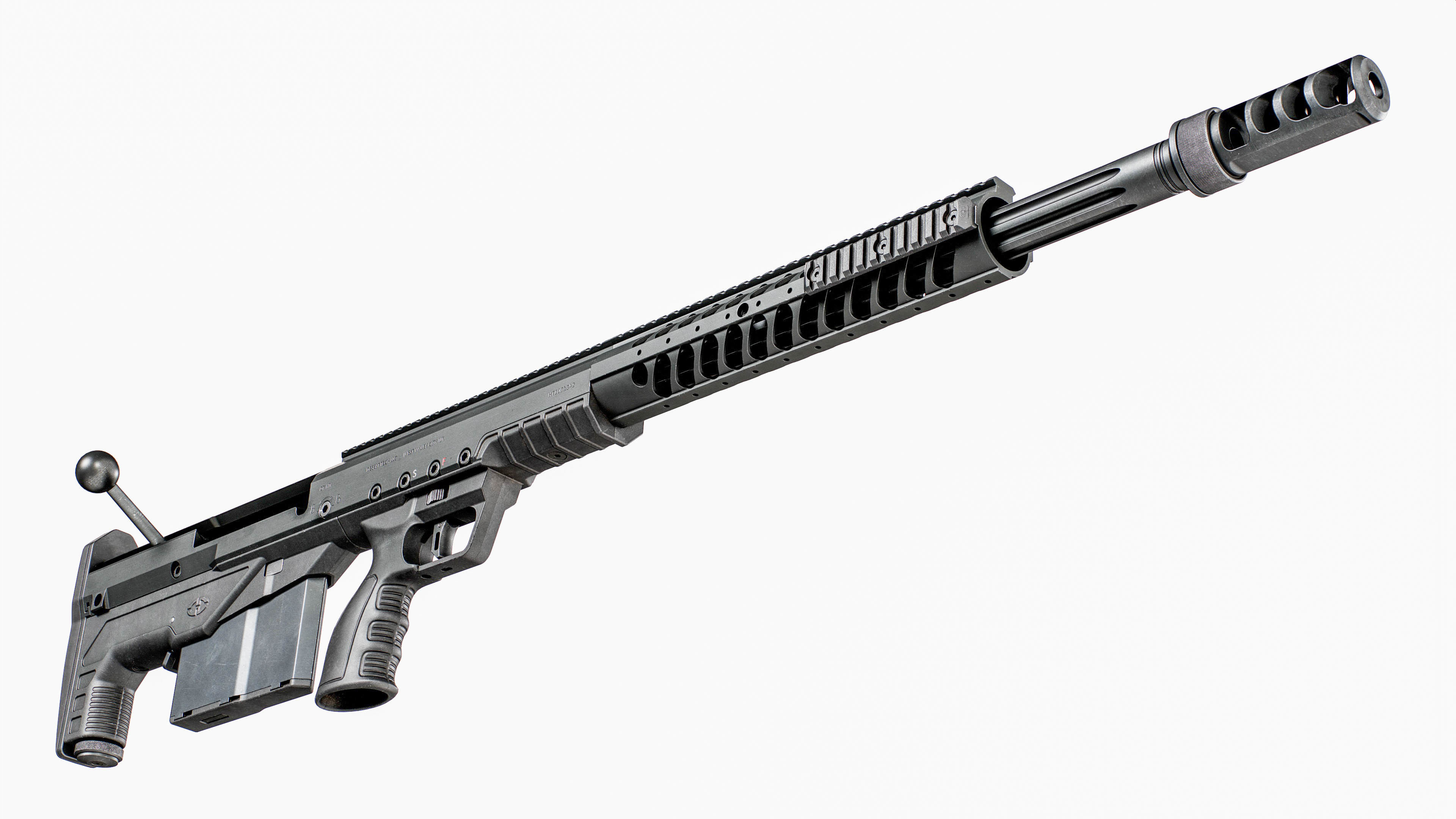 Desert Tech HTI Sniper Rifle Low-poly 3D model_12