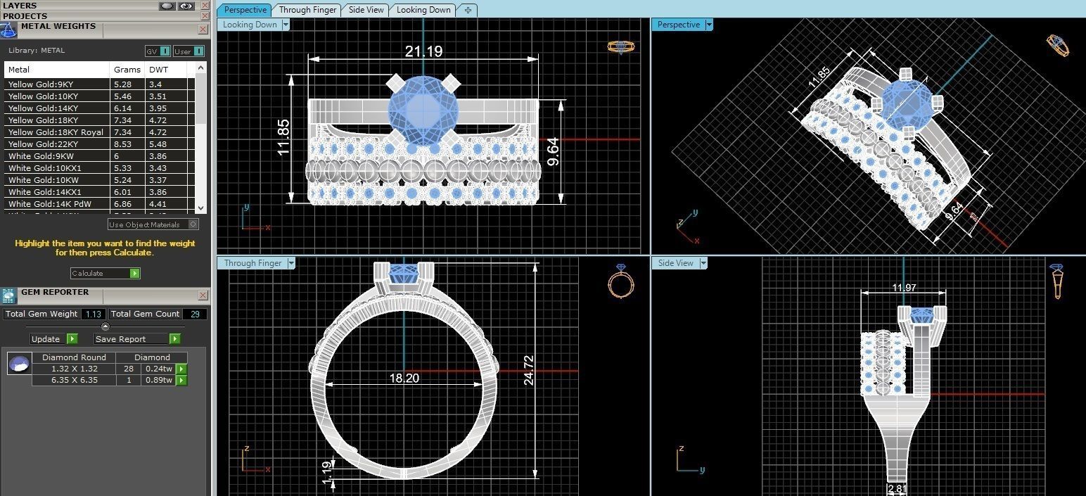 Bridal Set 3dm stl renders details  3D print model_3