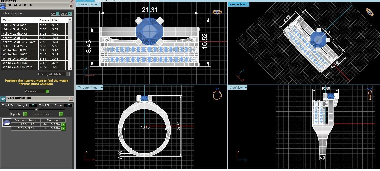 Emerald Bridal Set 3dm stl renders details 3D print model_3