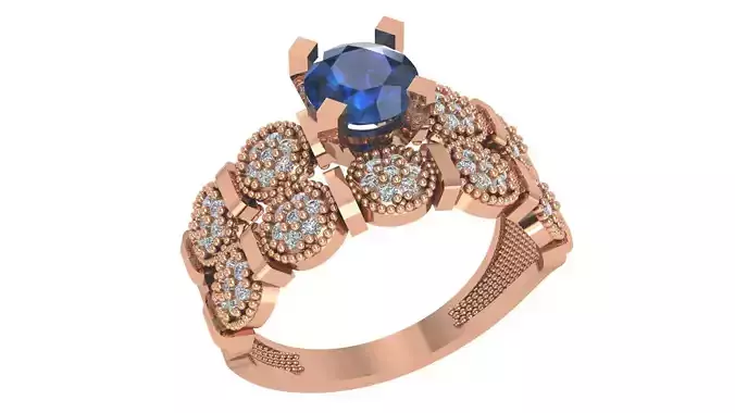 Sapphire Bridal Set 3dm stl renders details 3D print model