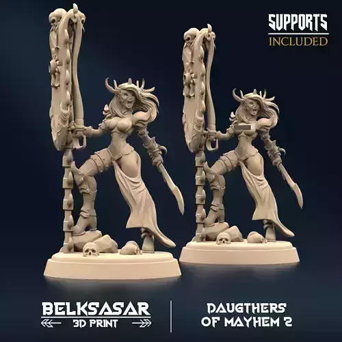 Twinblade Sisters of Mayhem E Normal and Nude