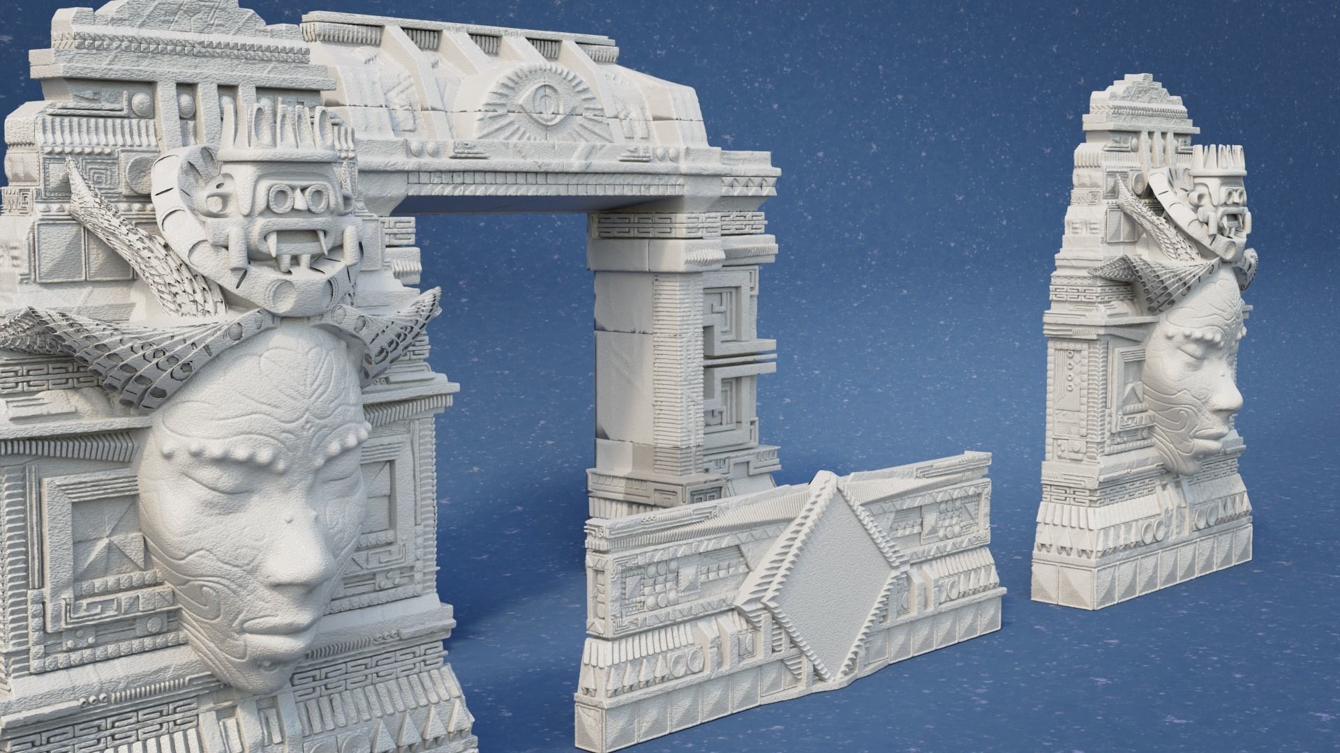 Aztec Stage Design 3D print model_3