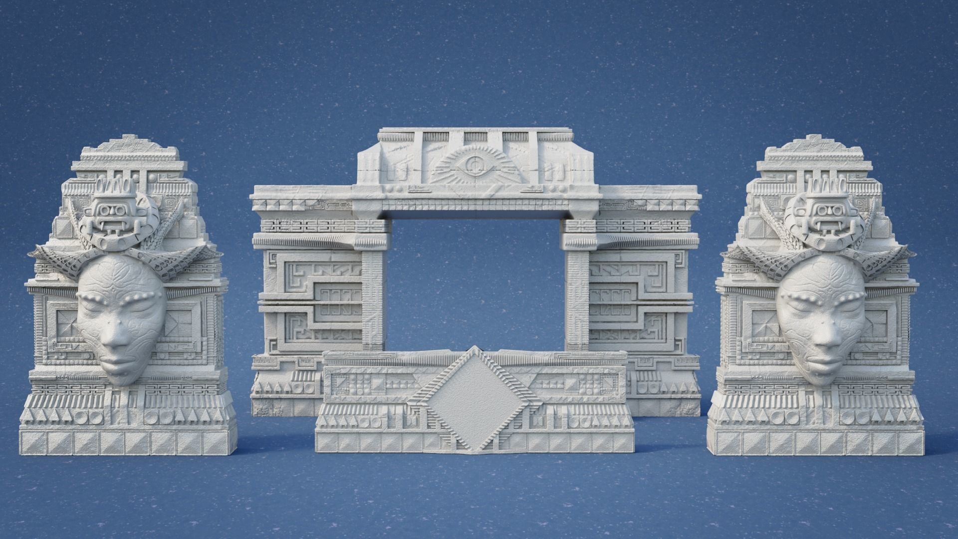 Aztec Stage Design 3D print model_1
