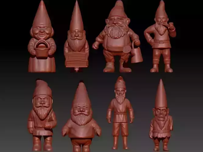 Various Collection of bulk bundle Gnome  3D print model