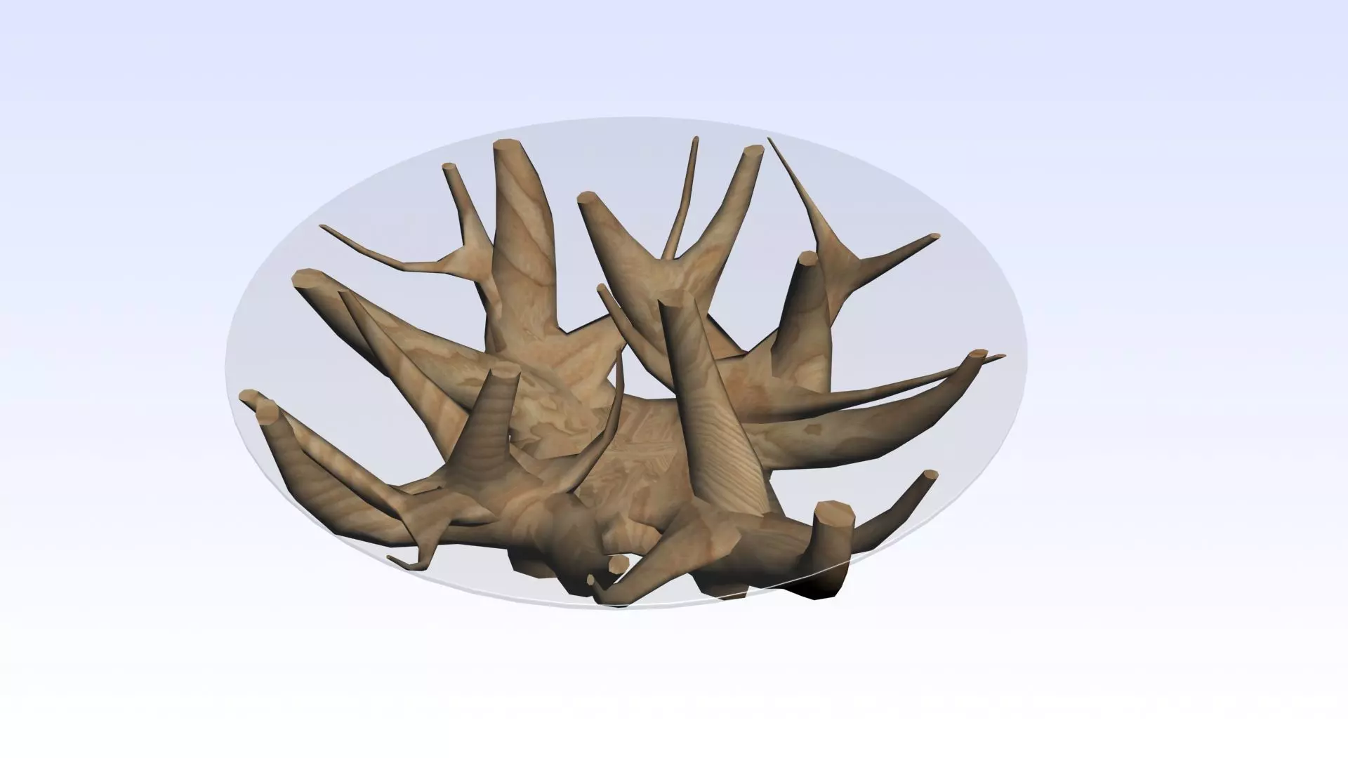 COFFEE TABLE TEAK ROOT 3D model_0