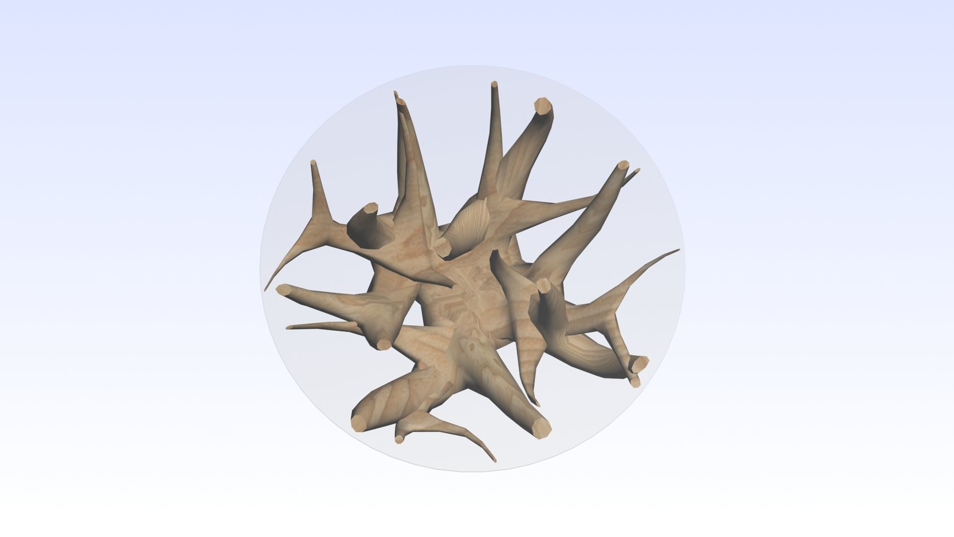 COFFEE TABLE TEAK ROOT 3D model_4