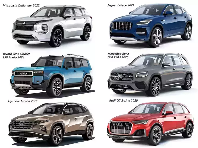 Collection of modern SUVs 2 