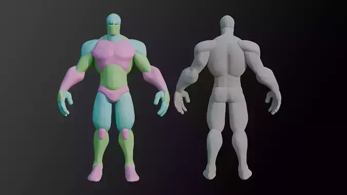 Stylized Male Human Base Mesh