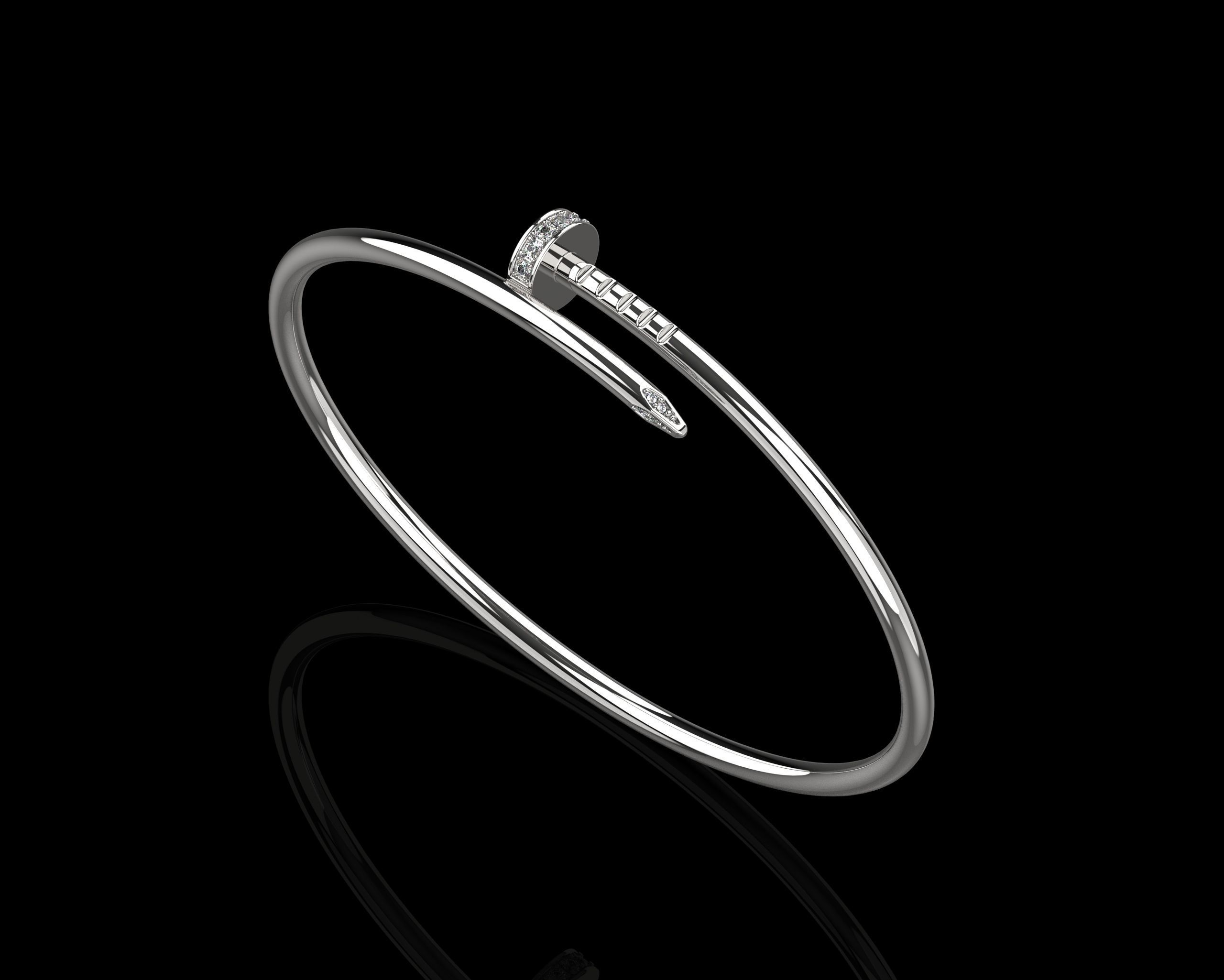 Juste un clou Bracelet 21 Size with Gems Small Version N182 3D print model_24