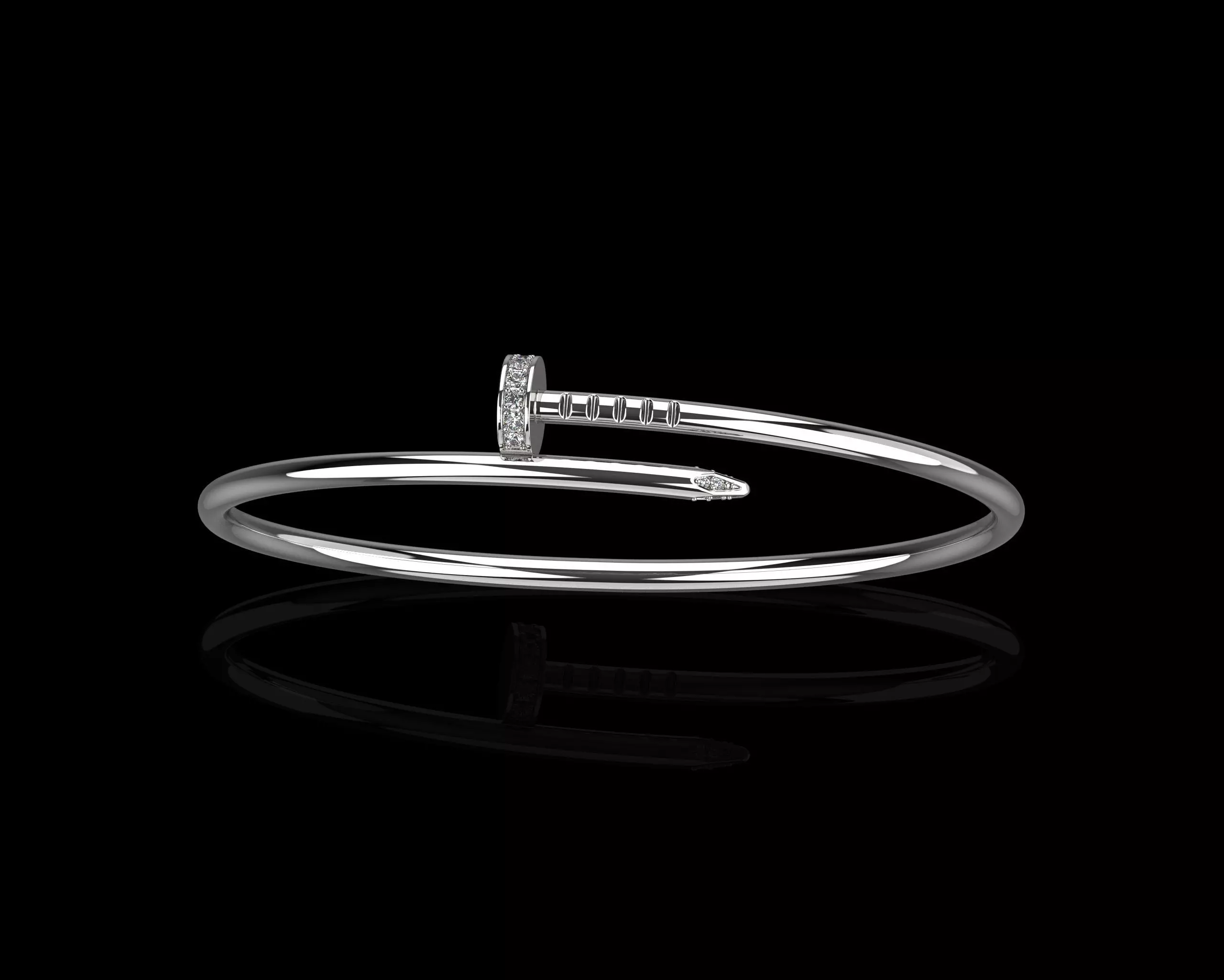 Juste un clou Bracelet 21 Size with Gems Small Version N182 3D print model_0