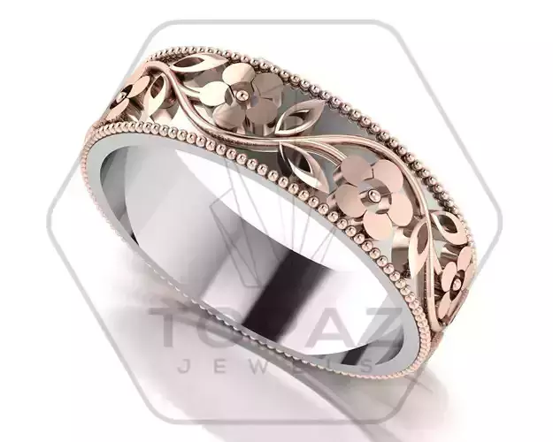 Flower Gold Band 3d print model