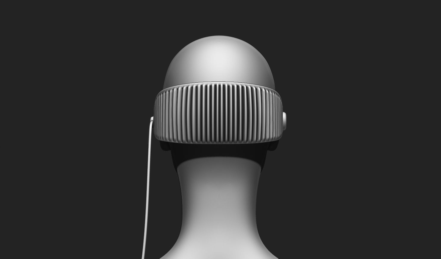 VR Headset and Accessories - VR Vision Pro Style Low-poly 3D model_3