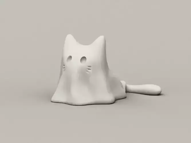 Ghost Costume Cat Halloween 3D Model