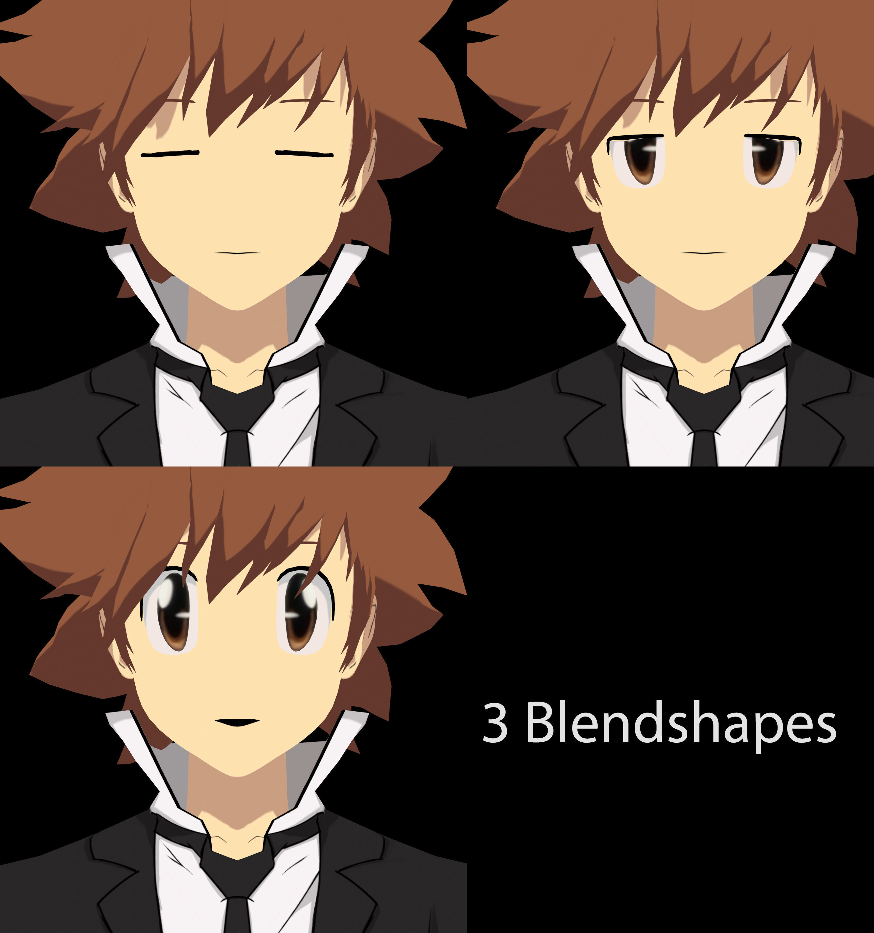 Tsuna Sawada - Katekyo Hitman Reborn Low-poly 3D model_18