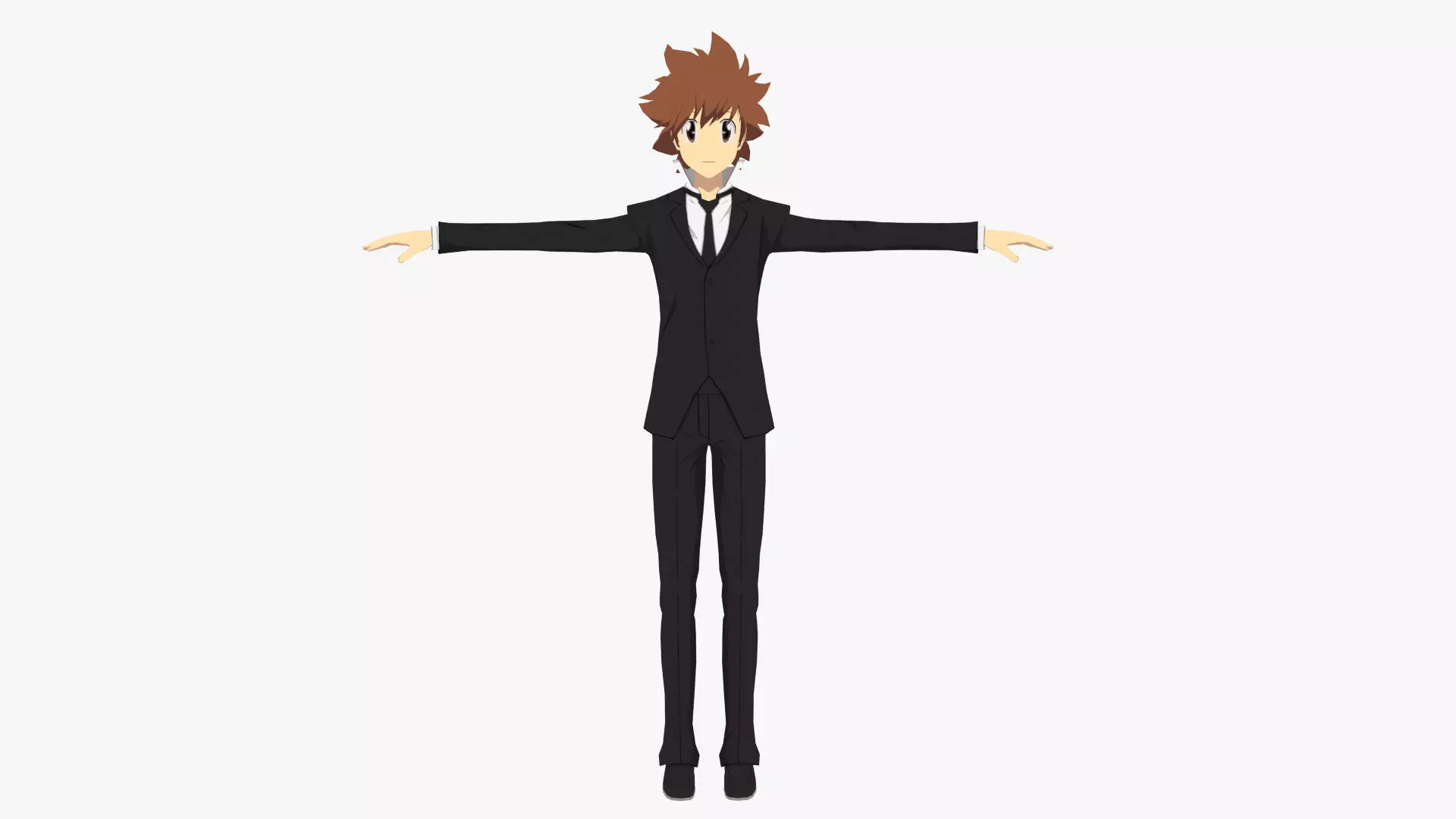 Tsuna Sawada - Katekyo Hitman Reborn Low-poly 3D model_0